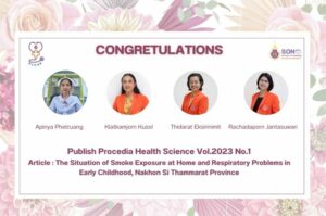 Congratulations to RN.Apinya Phetruang , Assoc.Prof.Dr.Kiatkamjorn Kusol, Dr.Thidarat Eksirinimit and Asst. Prof.Dr.Rachadaporn Jantasuwan