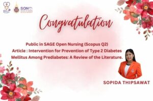 Congratulations to Sopida Thipsawat has public research