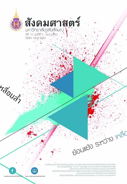 วารสารสังคมศาสตร์ มหาวิทยาลัยวลัยลักษณ์ Volume 10, Number 1 (2017) January – June 2017 ออกเผยแพร่ออนไลน์ แล้ว