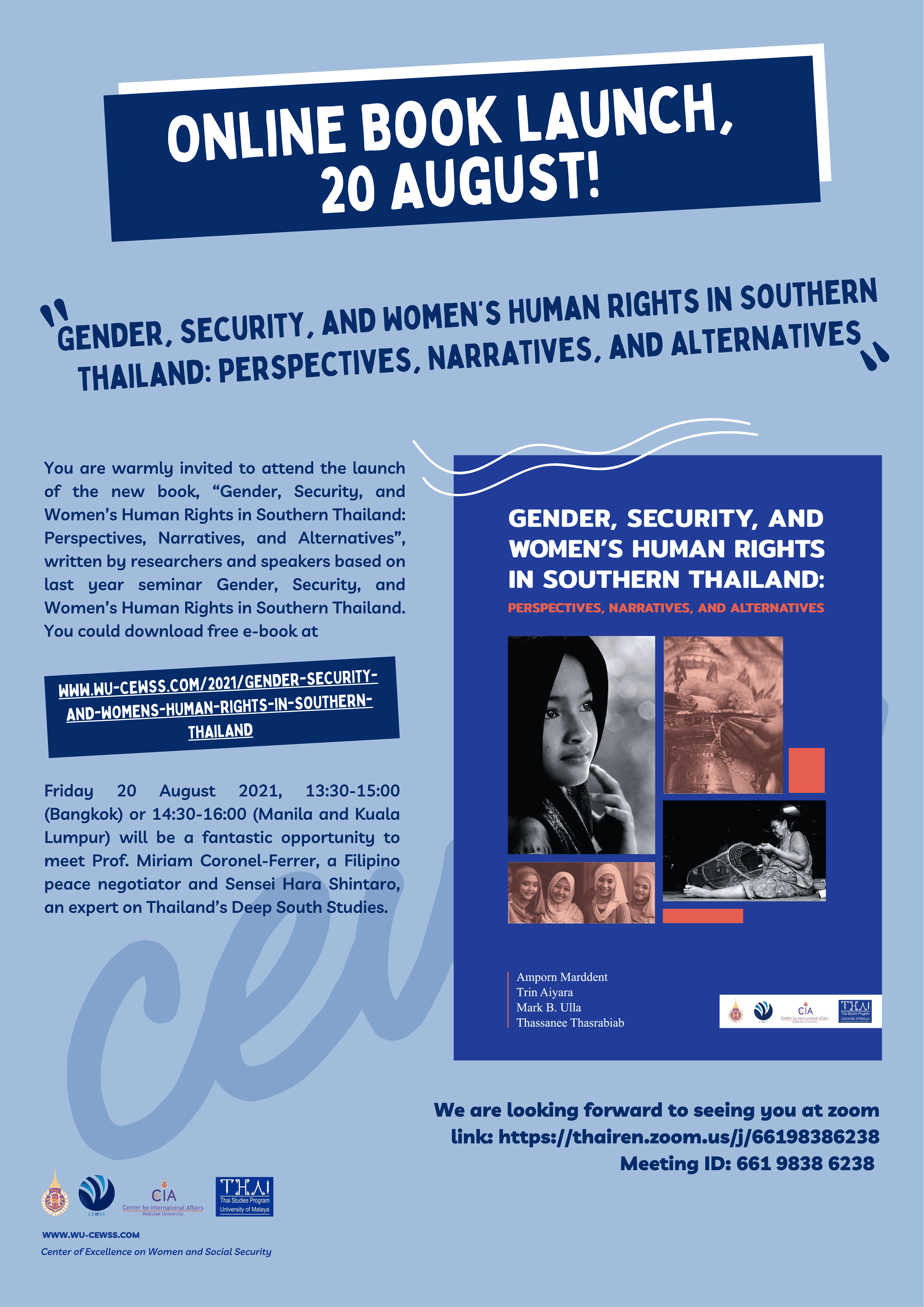 ประชาสัมพันธ์โครงการสัมมนาระดับนานาชาติเรื่อง "Gender, Security, and Women's Human Rights in Southern Thailand"