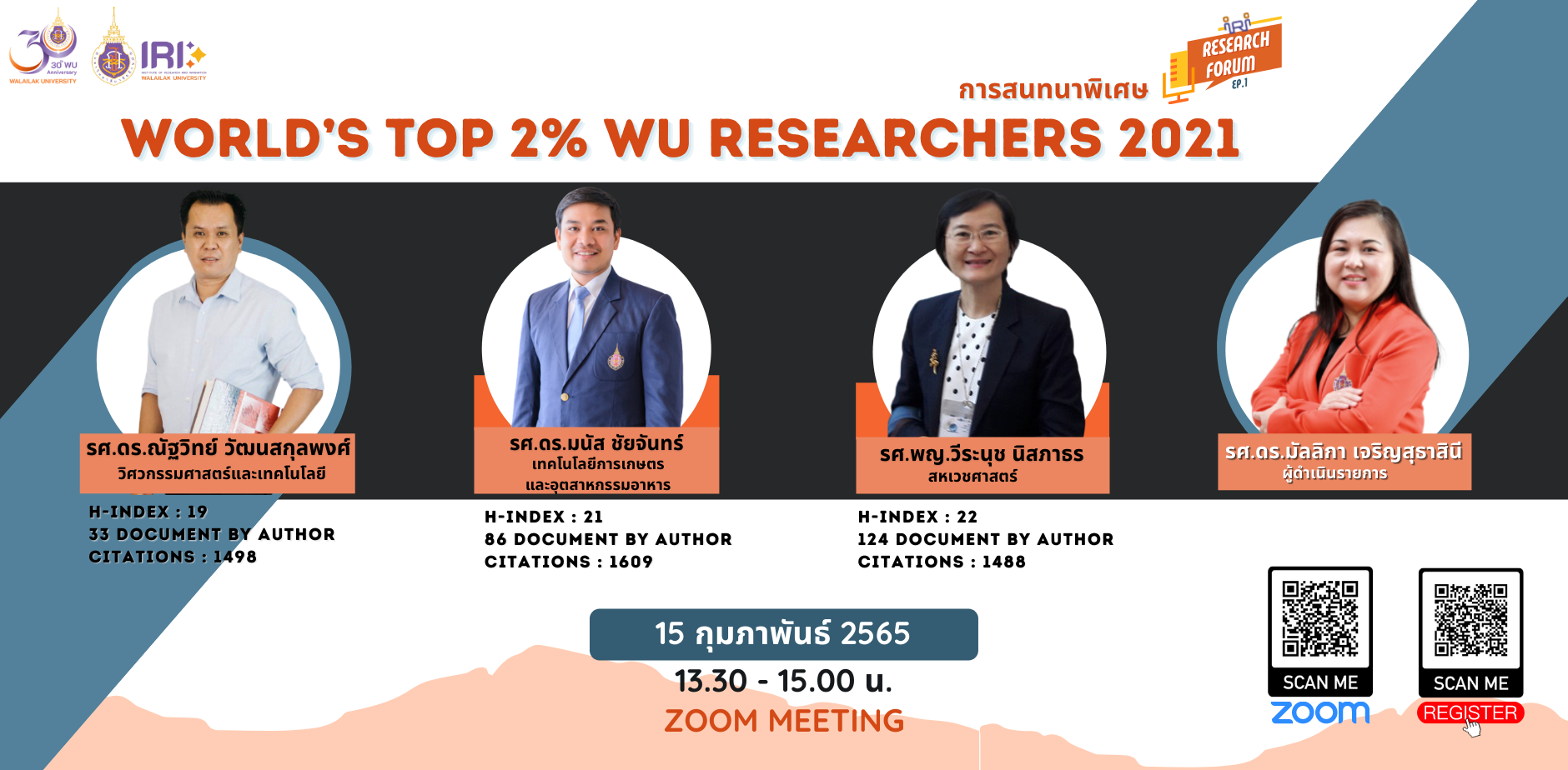 World’s top 2% WU researchers 2021