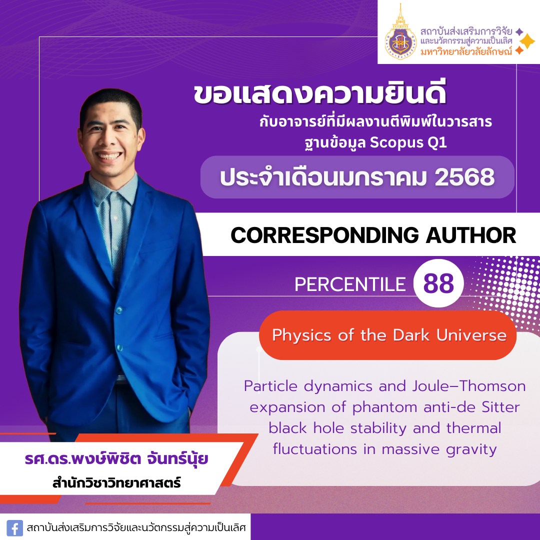 รศ.ดร.พงษ์พิชิต จันทร์นุ้ย (อาจารย์ประจำสำนักวิชาวิทยาศาสตร์)