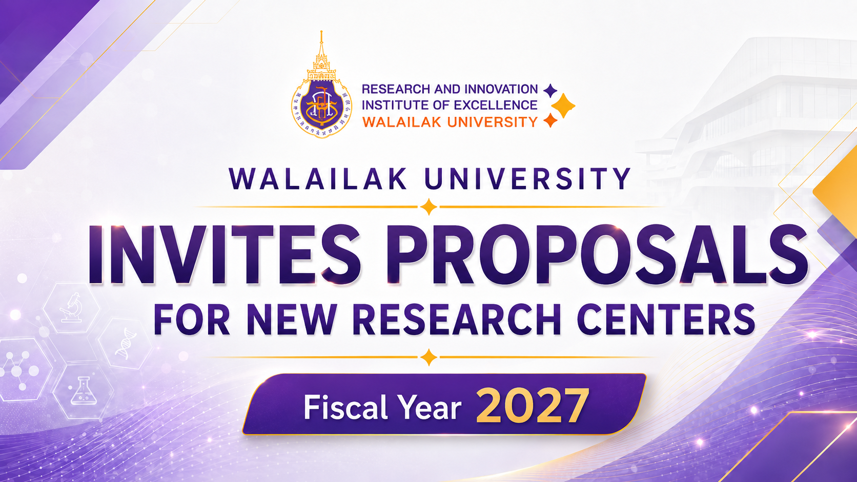 Walailak University Invites Proposals for New Research Centers (2027)